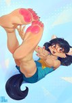 Rating: s
ID: 4089393
Date: 2023-06-03 05:25:31 -0400
Status: active
Score: 62
2023 4_fingers 4_toes anthro aruurara barefoot black_hair black_tail bottomwear brown_body brown_eyes brown_fur canid cheek_tuft claws clothed clothing cute_fangs eyelashes eyewear facial_tuft fangs feet female finger_claws fingers foot_focus foreshortening fur glasses hair hi_res hindpaw humanoid_feet humanoid_hands kemono legs_up looking_at_viewer lying mammal meme_(aruurara) on_back open_mouth open_smile orange_eyes pawpads paws perspective pigtails pink_pawpads plantigrade round_glasses shirt short_hair shorts simple_background smile smiling_at_viewer soles solo stretching tail tan_body tan_fur teeth toe_claws toes tongue topwear tuft post #4089393