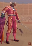 Rating: s
ID: 5079437
Date: 2024-09-28 02:02:06 -0400
Status: active
Score: 8
bovid bovine bull_ring bullfighter cape cattle clothing facial_hair footwear hi_res horn male mammal melee_weapon mustache necktie outside shoes solo spain spanish stationary_tourist sword tail uniform weapon post #5079437
