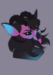 Rating: s
ID: 2761580
Date: 2021-05-29 23:54:05 -0400
Status: active
Score: 23
anthro bat black_body black_eyebrows black_eyes black_fur black_hair blue_body blue_eyeshadow blue_fur bust_portrait eyebrows eyelashes eyeshadow facial_piercing female fur glitter grey_background hair hi_res horn leaf-nosed_bat looking_at_viewer makeup mammal marborro microbat nose_piercing nose_ring piercing portrait purple_body purple_fur ring_piercing septum_piercing simple_background smile smiling_at_viewer solo teeth teeth_showing tongue tongue_out unknown_artist yangochiropteran post #2761580