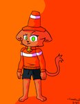 Rating: s
ID: 5047703
Date: 2024-09-13 12:48:54 -0400
Status: active
Score: 1
anthro bell bell_collar bottomwear clothing collar coneheadedguy coneheadthecat eyebrows facial_tuft felid feline gold_bell green_eyes looking_at_viewer male mammal raised_eyebrow shaded shading_eyes shorts solo tail traffic_cone tuft post #5047703