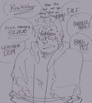 Rating: s
ID: 5624210
Date: 2025-06-06 10:56:52 -0400
Status: active
Score: 1
2022 2025 absurd_res akita american_akita anthro bau_(melaisen) bodily_fluids bound canid canine canis clenched_teeth clothed clothed_anthro clothed_male clothing dialogue digital_drawing_(artwork) digital_media_(artwork) domestic_dog english_text eyewear glasses hair hi_res male male_anthro mammal melaisen monochrome nervous nonbinary_(lore) profanity shirt sketch solo spitz sweat teeth text topwear post #5624210