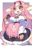 Rating: s
ID: 2907793
Date: 2021-09-02 04:12:06 -0400
Status: active
Score: 52
2021 4_fingers alternative_fashion anthro blush bovid bovine breasts brown_body brown_fur cattle clothed clothing cowbell digital_media_(artwork) dress fanny_pack female female_anthro fingerless_(marking) fingers frilly frilly_clothing fur hair happy heart_(marking) heart_symbol hi_res horn j-fashion kemono kneeling lolita_(fashion) long_hair maid_uniform mammal markings mo-mo_(mochi_tap_wonderland) mochi_tap_wonderland open_mouth open_smile pink_hair smile solo sweet_lolita tan_body tan_fur translated_description umoumoufuton uniform white_body white_fur yellow_eyes post #2907793
