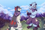 Rating: s
ID: 4984666
Date: 2024-08-13 22:24:01 -0400
Status: active
Score: 18
2022 3:2 3_toes 4_fingers anthro biped black_body black_ears black_feet black_fur black_hands black_tail blue_body blue_fur blue_sky blush blush_lines castle colored dewott digital_media_(artwork) digital_painting_(artwork) duo embarrassed fangs feet fenn_(thesnapdragon) fingers flower fluffy fur generation_2_pokemon generation_5_pokemon giving_flower grass green_eyes hand_behind_head head_tuft hi_res holding_flower holding_object light lighting looking_at_another looking_at_partner looking_away male male/male mammal markings mostly_nude mountain multicolored_body multicolored_fur mustelid musteline namekianfrog nintendo open_mouth open_smile oswald_(thesnapdragon) outside painting_(artwork) pink_nose pink_tongue plant pokemon pokemon_(species) pokemon_mystery_dungeon pokemon_mystery_dungeon:_flowerbeds public purple_body purple_fur purple_inner_ear purple_scarf quilava red_body red_eyes red_fur red_inner_ear scalchop scarf scarf_only shaded shadow sky smile smiling_at_another smiling_at_partner spike_chunsoft spots spotted_body spotted_fur standing sunlight tail tan_body tan_fur teeth toes tongue tree tuft whiskers white_whiskers post #4984666