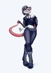 Rating: s
ID: 5521776
Date: 2025-04-21 22:57:48 -0400
Status: active
Score: 30
absurd_res alternative_fashion american_opossum anthro biped black_nails boots choker clothed clothing collar colored_nails digital_media_(artwork) ear_piercing female footwear fur goth hair hi_res jewelry looking_at_viewer mammal marsupial nails necklace oofwoof piercing purple_eyes riding_crop ring_piercing shaded shoes simple_background smile smug_grin soft_shading solo spiked_collar spikes tail whip white_body white_fur white_hair post #5521776