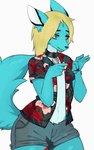 Rating: s
ID: 5297158
Date: 2025-01-09 14:44:54 -0500
Status: active
Score: 56
aloha_shirt animated anthro blonde_hair blue_body blue_fur bottomwear canid canine clothing denim denim_bottomwear denim_clothing denim_shorts femboy fox fur hair male mammal pattern_clothing pattern_shirt pattern_topwear shirt short_playtime shorts sign_language solo surfal_hoptokins_(jackhazardous) topwear vulpkanin yabeweny post #5297158