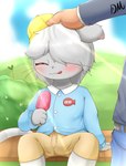 Rating: s
ID: 5253338
Date: 2024-12-19 17:59:17 -0500
Status: active
Score: 12
2024 absurd_res anthro blue_clothing blue_topwear bottomwear child clothing denim denim_bottomwear denim_clothing domestic_cat dreammaker810 duo felid feline felis fingers food grey_hair hair hair_over_eye hand_on_head headgear headpat headwear hi_res holding_food holding_object holding_popsicle human japanese_description japanese_text jeans kindergarten_uniform male mammal mostly_offscreen_character name_tag outside pants popsicle shorts sitting sky spread_legs spreading tarte_(furrykeshin) text topwear yellow_clothing yellow_headwear young young_anthro young_male post #5253338