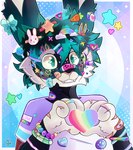 Rating: s
ID: 4712094
Date: 2024-04-10 09:13:06 -0400
Status: active
Score: 40
2024 abstract_background accessory ahma alternate_species alternative_fashion anthro band-aid band-aid_on_face band-aid_on_nose bandage bandage_on_face bandage_on_nose bangs beaded_bracelet beaded_jewelry beads black_body black_fur black_markings blue_bracelet border bracelet bunny_hair_accessory candy carrot cheek_tuft closed_smile clothed clothed_anthro clothed_male clothing cloud colorful_theme countershade_face countershade_fur countershading decora_(fashion) dessert digit_ring digital_drawing_(artwork) digital_media_(artwork) english_text facial_markings facial_tuft fangs femboy finger_ring food fur fur_markings furrification gesture glistening glistening_eyes gloves_(marking) green_body green_bracelet green_eyes green_fur green_hair green_stripes grin hair hair_accessory hairclip handpaw head_markings heart_gesture heart_symbol hi_res icon izuku_midoriya j-fashion jewelry lagomorph leporid lgbt_pride licking licking_lips licking_own_lips lollipop male male_anthro mammal markings mouth_closed multicolored_body multicolored_bracelet multicolored_clothing multicolored_fur multicolored_shirt multicolored_t-shirt multicolored_topwear my_hero_academia paws pin_accessory pin_button pink_bracelet pink_nose plant pride_colors purple_bracelet purple_clothing purple_shirt purple_t-shirt purple_topwear rabbit rainbow rainbow_bracelet rainbow_heart rainbow_pride_colors rainbow_symbol sabertooth_(anatomy) scar self_lick shaded shirt short_hair smile smiley_face snout solo star_polygon sticker stickers_on_body stickers_on_face striped_body striped_bracelet striped_fur striped_markings stripes t-shirt teeth text tongue tongue_out topwear tuft vegetable watermark white_body white_border white_countershading white_fur white_markings post #4712094