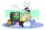 Rating: s
ID: 5646899
Date: 2025-06-16 18:00:33 -0400
Status: active
Score: 13
2022 anthro backwards_baseball_cap backwards_hat baseball_cap beverage_can big_breasts big_butt black_baseball_cap black_clothing black_legwear black_thigh_highs blue_hair bob-omb_battlefield bob-omb_buddy boosterpang bottomwear box breasts busty_boy_(lore) butt candy chip_bag clothed clothed_female clothing container controller crt dessert dialogue digital_drawing_(artwork) digital_media_(artwork) english_description english_text faceless_character faceless_female female food fruit_by_the_foot fur furgonomic_baseball_cap furgonomic_hat furgonomic_headwear furgonomics game_controller gaming hair hat headgear headwear holding_controller holding_game_controller holding_object hotpants huge_breasts lagomorph legwear leporid long_ears male_(lore) mallkin mammal mario mario_bros multicolored_hair nintendo nintendo_64_controller pb_(theycallhimcake) pepsi pink_hair playing_video_game purple_bottomwear purple_clothing purple_hotpants purple_shorts rabbit rear_view rug scut_tail short_tail shorts sitting solo speech_bubble sticker super_mario_64 tail text thigh_highs topwear two_tone_hair white_body white_fur yellow_clothing yellow_topwear post #5646899