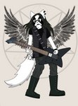 Rating: s
ID: 4538611
Date: 2024-01-16 00:29:20 -0500
Status: active
Score: 17
abbath absurd_res alternative_fashion anthro armband black_hair black_metal black_wings boots clothing corpse_paint domestic_cat ear_piercing electric_guitar feathered_wings feathers felid feline felis footwear guitar hair hi_res immortal_(band) long_hair male mammal metal_hair metalhead musical_instrument occult_symbol pentagram piercing plucked_string_instrument shoes silly_cat_(mauzymice) solo string_instrument symbol unknown_artist wings post #4538611