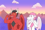 Rating: s
ID: 5108980
Date: 2024-10-11 20:57:21 -0400
Status: active
Score: 6
2023 2_horns anthro arm_spikes arm_tuft biped black_spikes blush cheek_spikes chest_spike closed_smile cloud cloudy_sky digital_drawing_(artwork) digital_media_(artwork) dragon duo ear_tuft elbow_tuft european_mythology eyebrow_spikes facial_spikes femboy flexing flexing_bicep foam_(six_legends) grinning_at_viewer hair half-length_portrait hand_on_hip hand_on_own_hip head_spikes heart_on_body heart_pupils holding_own_hand horn humanoid_pointy_ears junior_(six_legends) looking_at_another looking_at_viewer love male male/male membrane_(anatomy) membranous_wings mountain mouth_closed muscular muscular_male mythological_creature mythological_scalie mythology navel non-mammal_navel outside patatarte pink_hair pointy_ears portrait purple_sky red_body red_scales scales scalie shoulder_spikes signature six_legends sky smile spikes spikes_(anatomy) tuft western_dragon white_body white_scales wing_spikes winged_dragon wings yellow_sclera post #5108980