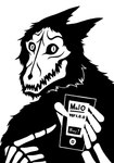 Rating: s
ID: 4239494
Date: 2023-08-17 22:55:39 -0400
Status: active
Score: 73
2015 5_fingers ambiguous_gender anthro black_and_white black_body black_fur bone bust_portrait canid canine cellphone electronics english_text fangs fingers fur hi_res holding_object holding_phone looking_at_viewer malo mammal monochrome phone pointing_at_phone portrait scp-1471 scp-1471-a scp_foundation sharp_teeth simple_background skull skull_head solo sunnyclockwork teeth text white_background post #4239494