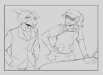 Rating: s
ID: 5295521
Date: 2025-01-08 15:58:11 -0500
Status: active
Score: 1
2024 5_fingers anthro black_and_white bone_frill business_suit cavemanon_studios class_i._fied clothing dinosaur duo eyewear female fingers frill_(anatomy) glasses hadrosaurid hair hand_in_pocket hat headgear headwear hi_res human jazzelart leonard_(snoot_game) male mammal monochrome necktie open_mouth open_smile ornithischian ornithopod parasaurolophus pockets police police_officer police_uniform ponytail prehistoric_species reptile scalie short_hair sketch smile snoot_game snout suit uniform post #5295521