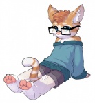 Rating: s
ID: 323057
Date: 2013-05-01 12:28:38 -0400
Status: active
Score: 98
2013 4_toes anthro bandage biped blue_eyes bottomwear child clothing digital_media_(artwork) eyewear feet felid fur glasses hindpaw looking_at_viewer male mammal orange_body orange_fur pawpads paws seth-iova simple_background sitting soles solo tail toes white_background young young_anthro young_male post #323057