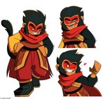 Rating: s
ID: 3379021
Date: 2022-06-07 19:44:28 -0400
Status: active
Score: 32
anthro ape black_body black_fur brown_body brown_skin clean_lineart digital_media_(artwork) eyebrows full-length_portrait fur grin haplorhine heart_symbol kurururumii lego lego_monkie_kid licking_teeth macaque_(lego_monkie_kid) male mammal model_sheet monkey one_eye_closed portrait primate signature simple_background smile solo teeth thick_eyebrows white_background wink post #3379021