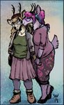 Rating: s
ID: 2420642
Date: 2020-09-23 09:56:22 -0400
Status: active
Score: 14
2018 anthro antlers biped breasts clothed clothing deer deervvitch doe_(deervvitch) duo ear_piercing eyewear facial_piercing female footwear fully_clothed gauged_ear glasses green_clothing green_shirt green_topwear hand_holding hat headgear headwear horn jewelry lips mammal multiple_piercings necklace nonbinary_(lore) nose_piercing nose_ring open_sweater piercing purse red_clothing red_hat red_headwear ring_piercing septum_piercing shirt shoes simple_background standing sweater topwear trans_(lore) post #2420642