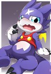 Rating: s
ID: 3528394
Date: 2022-08-25 23:37:44 -0400
Status: active
Score: 18
a_midnight_cat absurd_res ambiguous_gender ambiguous_slit anthro bandai_namco blue_eyes blush bottomless claws clothed clothing digimon digimon_(species) dragon embarrassed featureless_crotch gumdramon hi_res mythological_creature mythological_scalie mythology plantigrade purple_body scalie shirt shirt_only simple_background solo tail toe_claws topwear topwear_only post #3528394