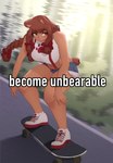 Rating: s
ID: 4599649
Date: 2024-02-14 18:37:52 -0500
Status: active
Score: 113
2024 5_fingers absurd_res animal_humanoid bear beau_(luxurias) blue_bottomwear blue_clothing blue_shorts bottomwear braided_hair brown_bear brown_eyes brown_hair clothing english_text eyebrows eyelashes female fingers footwear grizzly_bear hair hi_res humanoid humor long_hair luxurias mammal mammal_humanoid meme overalls shirt shoes shorts skateboard skateboarding solo text topwear ursid_humanoid ursine vehicle whisper_(app) white_clothing white_footwear white_shirt white_shoes white_topwear post #4599649