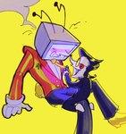 Rating: s
ID: 5632174
Date: 2025-06-10 00:31:18 -0400
Status: pending
Score: 7
animate_inanimate antenna_wire black_clothing black_suit clothing darkner deltarune duo electronics eyewear for_a_head glasses hi_res humanoid male male/male necktie nose_to_nose object_head puppet red_cheeks red_clothing red_suit screen screen_face simple_background size_difference source_request spamton_g._spamton suit television tenna_(deltarune) undertale_(series) unknown_artist yellow_background yellow_eyewear yellow_glasses yellow_necktie post #5632174