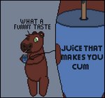 Rating: s
ID: 3406898
Date: 2022-06-23 07:47:15 -0400
Status: active
Score: 14
ambiguous_gender anthro bendy_straw black_border border brown_body brown_fur capybara caviid container cup dialogue digital_media_(artwork) drinking drinking_straw english_text fur green_eyes happy humanoid juice_that_makes_you_cum mammal oblivious pixel_(artwork) rodent solo text toridiaz post #3406898