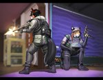 Rating: s
ID: 3317712
Date: 2022-05-05 14:07:34 -0400
Status: active
Score: 88
alex_marx anthro athletic athletic_anthro athletic_male beanie black_bars blue_byte_(game_developer) braided_hair braided_ponytail brown_hair clothing clydesdale cosplay countershading crossover crossover_cosplay digital_media_(artwork) dokkaebi_(rainbow_six) draft_horse duo equid equine eyewear felid female fingerless_gloves footwear front_view fur glasses gloves green_eyes gun hair handwear hat head_markings headgear headwear hi_res holding_gun holding_object holding_ranged_weapon holding_weapon horse kambo kneeling l85 legwear letterbox long_hair male mammal markings military military_uniform on_one_knee open_mouth orange_body orange_fur pantherine ponytail prehistoric_species rainbow_six rainbow_six:_siege ranged_weapon rear_view rifle royal_ordnance_plc sa80 saber-toothed_tiger shoes slim slim_anthro slim_female smile striped_body striped_fur stripes submachine_gun tactical_gear tashi_gibson thatcher_(rainbow_six) three-quarter_view tiger tom_clancy's_(series) topwear trigger_discipline ubisoft uniform uzi weapon post #3317712