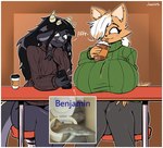 Rating: s
ID: 5021595
Date: 2024-08-31 13:54:48 -0400
Status: active
Score: 61
2024 4_horns anthro artist_name big_breasts black_body black_hair black_nose black_scales blush blush_lines border bottomless breasts brown_clothing brown_eyes brown_sweater brown_topwear character_request clothed clothing coffee_cup container cup digital_media_(artwork) domestic_cat dragon drinking drinking_straw duo ear_piercing ear_ring electronics eyebrows eyelashes felid feline felis female femboy fingers flat_colors fully_clothed fur furniture green_clothing green_sweater green_topwear grey_clothing grey_leggings grey_legwear hair hair_over_eye happy hi_res holding_object holding_phone horn huge_breasts justbirb krita_(artwork) leggings legwear long_hair male mammal mixed_media mouth_closed multi_horn multicolored_hair mythological_creature mythological_scalie mythology outline pfft phone photography_(artwork) piercing pupils rainbow_blackmore ring_piercing scales scalie snout stool sweater sweater_only table tan_body tan_fur tan_hair text thick_thighs topwear topwear_only two_tone_hair white_border white_hair white_outline wide_hips post #5021595