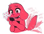 Rating: s
ID: 2535044
Date: 2020-12-19 18:01:49 -0500
Status: active
Score: 852
afterimage anthro anthrofied bandeau black_clothing bodily_fluids canid canine canis clifford_(clifford_the_big_red_dog) clifford_the_big_red_dog clothing collar crossgender crying daww domestic_dog electronics female flat_colors floppy_ears fur half-length_portrait handpaw happy heart_eyes heart_reaction heart_symbol hi_res holding_object holding_phone looking_at_object lop_ears mammal motion_lines mtf_crossgender onomatopoeia outline paws phone pictographics portrait raikissu red_body red_fur simple_background smile solo sound_effects speech_bubble support tail tail_motion tailwag tears tears_of_joy text topwear wavy_mouth white_background post #2535044