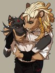 Rating: s
ID: 5553142
Date: 2025-05-06 13:45:21 -0400
Status: active
Score: 9
2025 absurd_res anthro blush bodily_fluids breast_grab breasts claws clothed clothing coca coca_meza colored digital_drawing_(artwork) digital_media_(artwork) domestic_cat dreadlocks duo eye_contact felid feline felis fur hair hand_on_breast handwear head_grab hi_res jewelry lion looking_at_another male male/male mammal mitten_hands mittens pantherine piercing reny_obtruncat restrained restraints shaded simple_background sweat sweatdrop topwear wrist_grab post #5553142