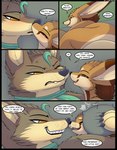 Rating: s
ID: 3970144
Date: 2023-04-03 17:26:17 -0400
Status: active
Score: 488
2023 base_three_layout blockage_(layout) blush brown_body brown_eyes brown_fur canid canine canis claws comic dialogue digital_media_(artwork) duo english_text eye_contact fennec_fox feral four_frame_image fox fur greeting hi_res horizontal_blockage kissing kuroodod looking_at_another male male/male mammal multiple_scenes open_mouth pillow profanity sam_(changing_fates) size_difference smile speech_bubble text three_row_layout true_fox wolf wrath_(changing_fates) post #3970144