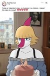 Rating: s
ID: 5655132
Date: 2025-06-20 07:17:41 -0400
Status: pending
Score: 4
2025 2:3 absurd_res anthro bangs big_daddy_(artist) biped birthday_cake blonde_hair blue_clothing blue_eyes blue_sweater blue_topwear bodily_fluids bone_frill breasts broken_heart cake cavemanon_studios clothed clothed_anthro clothed_female clothing colored crying day dessert digital_media_(artwork) dinosaur emoji english_text eyebrow_through_hair eyebrows facebook female fingers food frill_(anatomy) front_view frown hadrosaurid hair hi_res holding_cake holding_food holding_object humanoid_hands i_wani_hug_that_gator inside looking_at_viewer medium_hair mia_moretti multicolored_body multicolored_scales non-mammal_breasts ornithischian ornithopod parasaurolophus photography_(artwork) picture_frame pink_body pink_scales prehistoric_species real reptile sad scales scalie shaded shoulderless_sweater social_media solo sweater tears text topwear translucent translucent_hair two_tone_body two_tone_scales white_body white_scales window post #5655132