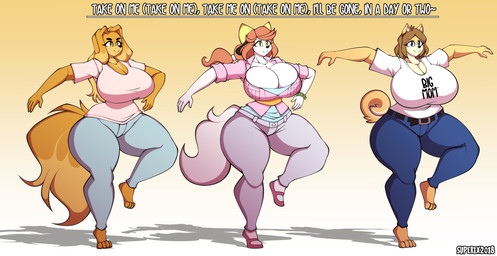 anthro barefoot belt big_breasts breasts canine clothed clothing dog dogmom englsih_text female fluffy footwear fully_clothed group hair holly_applebee huge_breasts humor jeans june_(jinu) mammal pants parody shiba_inu shirt shoes superix text thick_thighs undershirt wide_hips
Rating: Safe
Score: 0
User: WolfOfBlades
Date: June 25, 2018 anthro barefoot belt big_breasts breasts canine clothed clothing dog dogmom englsih_text female fluffy footwear fully_clothed group hair holly_applebee huge_breasts humor jeans june_(jinu) mammal pants parody shiba_inu shirt shoes superix text thick_thighs undershirt wide_hips
Rating: Safe
Score: 0
User: WolfOfBlades
Date: June 25, 2018