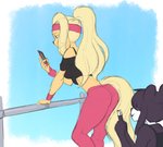 Rating: s
ID: 2191977
Date: 2020-03-25 15:54:12 -0400
Status: active
Score: 36
2018 anthro arm_warmers armlet armwear bear black_hair blonde_hair blue_eyes bottomwear bra bra_strap canid canine canis cellphone clothed clothing domestic_dog duo electronics female fur giant_panda hair hi_res holding_object holding_phone kancho long_hair mammal midriff off_shoulder pants phone ponytail shirt short_hair skecchiart sketch smartphone smile sweatband tan_body tan_fur tank_top topwear underwear vanessa_(skecchiart) vivian_vivi yoga_pants post #2191977