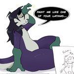 Rating: s
ID: 5442534
Date: 2025-03-18 21:46:17 -0400
Status: active
Score: 30
1:1 ambiguous_gender anthro beak belly big_belly big_butt blush blush_lines butt chimera choker choker_only collar collar_only dialogue drawing ellipsis english_text eyebrows eyelashes eyes_closed glistening glistening_body hair hair_between_eyes hand_on_head hi_res huge_thighs humor jewelry long_hair multicolored_body necklace necklace_only nude offscreen_character purple_body shaded side_view simple_background simple_shading sitting sitting_on_ground slightly_chubby solo sparkles speech_bubble tail talking_to_viewer text thick_eyebrows thick_tail thick_thighs tirt_(tirt_the_thing) tirt_(tirtthething) tirtthething two_tone_body white_background post #5442534