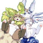 Rating: s
ID: 5618677
Date: 2025-06-03 14:34:03 -0400
Status: active
Score: 12
1:1 ambiguous_gender blue_body blue_ears blue_fur blue_sclera blue_tail brown_body brown_fur cotton crystal cute_fangs duel_monster duo epurrely_beauty epurrely_plump fangs featureless_crotch feral fur green_ears green_eyes hi_res ice leaf_(anatomy) lying on_back open_mouth pawpads paws purrely_(archtype) simple_background tail tan_tail teeth umixign water white_background white_body white_fur wings yu-gi-oh! post #5618677
