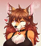 Rating: s
ID: 5549874
Date: 2025-05-05 01:09:02 -0400
Status: active
Score: 5
2022 anthro black_nose breasts brown_eyes brown_hair canid canine cheek_tuft chest_tuft clothing collar facial_tuft female fox fur hair heart_symbol hi_res inner_ear_fluff mammal one_eye_closed orange_body orange_fur shirt solo tank_top thecatnamedfish tongue tongue_out topwear tuft wink post #5549874