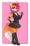 Rating: s
ID: 5343887
Date: 2025-02-01 01:23:06 -0500
Status: active
Score: 79
2025 2:3 absurd_res alternative_fashion anthro belt blush body_blush boots bottomwear breast_blush breasts canid canine clothing collar conditional_dnp countershading devil_horns_(gesture) digital_media_(artwork) ear_piercing eyelashes eyeliner eyewear female fluffy fluffy_tail footwear fox fur gesture goth hair hand_gesture hi_res high_heeled_boots high_heels jacket looking_at_viewer makeup mammal medium_breasts orange_body paws piercing red_eyes red_fox red_hair ring_piercing seductive shoes signature simple_background skirt small_waist smile socks solo tail text thick_thighs three-quarter_view topwear true_fox undercut white_body wide_hips zerlix_fox zerlix_fox_(character) zkarleth_(zerlix_fox) post #5343887