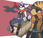 Rating: s
ID: 5614692
Date: 2025-06-01 17:25:00 -0400
Status: active
Score: 34
absurd_res anthro bandanna_on_forehead blue_eyes boots box breasts cardboard cardboard_box clothed clothing container cybernetic_arm cybernetic_limb duo ear_piercing ear_ring exclamation_point eyewear eyewear_on_head female footwear fur goggles goggles_on_head green_eyes hammer hi_res kerchief konami lombax male mammal metal_gear piercing ratchet_(ratchet_and_clank) ratchet_and_clank ring_piercing rivet_(ratchet_and_clank) shoes sitting small_breasts sony_corporation sony_interactive_entertainment stripes tail the_man tools yellow_body yellow_fur post #5614692