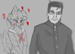 Rating: s
ID: 5194627
Date: 2024-11-20 15:11:12 -0500
Status: active
Score: 86
accessory angry anthro black_hair blush bow_ribbon canid canine canis chudjak clothing collared_shirt digital_media_(artwork) domestic_dog duo ears_down eyebrow_through_hair eyebrows eyewear female glasses grey_background grey_eyes greyscale hair hair_accessory hair_bow hair_ribbon heart_symbol hearts_around_head human human_on_anthro humor interspecies lil_sorrow male male/female mammal meme monochrome navy_uniform pivoted_ears ponytail ribbons school_uniform shirt simple_background soyjak tail tail_motion tailwag topwear translucent translucent_hair uniform post #5194627