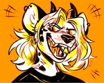 Rating: s
ID: 5249744
Date: 2024-12-17 22:34:50 -0500
Status: active
Score: 11
anthro clothing ear_piercing female hair horn hyena looking_at_viewer mammal open_mouth open_smile piercing pur-fox pur-fox_(character) sharp_teeth smile solo teeth post #5249744