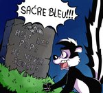 Rating: s
ID: 2655696
Date: 2021-03-15 22:08:25 -0400
Status: active
Score: 185
anonymous_artist anthro beavis_and_butt-head black_body black_fur black_nose daffy_duck dialogue digital_media_(artwork) english_text french_text fur grass humor looney_tunes male mammal meme mephitid multicolored_body multicolored_fur parody pepe_le_pew plant raised_tail sacrebleu skunk solo speech_bubble striped_skunk tail teeth text tombstone translated warner_brothers white_body white_fur post #2655696
