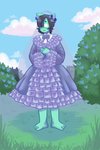 Rating: s
ID: 2320757
Date: 2020-07-06 11:03:13 -0400
Status: active
Score: 21
2:3 4_toes absurd_res accessory alternative_fashion arms_bent barefoot black_hair bow_(feature) bow_in_front bow_tie clothing cloud digital_media_(artwork) digital_painting_(artwork) domestic_cat dress empty_eyes feet felid feline felis female floral flower flower_accessory flower_hair_accessory flower_hairband flower_in_hair frilly frilly_bow frilly_clothing frilly_dress ghost_cookie goth gothic_lolita grass green_body hair hair_accessory hair_over_eye hairband hairclip hi_res humanoid j-fashion legs_together lolita_(fashion) mammal mynt_(kittery) one_eye_obstructed outside painting_(artwork) paraphore plant sky solo standing straight_legs toes victorian_goth white_eyes post #2320757