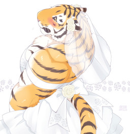 Rating: s
ID: 2186268
Date: 2020-03-20 14:37:04 -0400
Status: active
Score: 69
2020 anthro blush clothed clothing countershading crossdressing dress felid giraffe_(artist) hi_res lam-chan male mammal pantherine signature solo tiger wedding_dress post #2186268