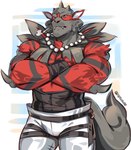 Rating: s
ID: 4684774
Date: 2024-03-28 11:38:07 -0400
Status: active
Score: 24
2022 absurd_res anthro anthrofied armband artist_name bead_collar biped black_band black_bottomwear black_clothing black_eyes black_nose black_pants bottomwear bulge clothed clothing collar digital_drawing_(artwork) digital_media_(artwork) fangs fluffy fluffy_tail frown frown_eyebrows fur furrowed_brow furrowed_eyebrows generation_8_pokemon graysheartart grey_arms grey_body grey_face grey_fur grey_hair grey_tail hair hi_res hisuian_arcanine hisuian_form looking_away male mouth_closed multicolored_body multicolored_bottomwear multicolored_clothing multicolored_fur nintendo pants pokemon pokemon_(species) pokemorph red_arms red_body red_chest red_ears red_face red_fur regional_form_(pokemon) sharp_teeth signature snaggle_tooth solo standing tail teeth text topless topless_anthro topless_male two_tone_body two_tone_bottomwear two_tone_clothing two_tone_face two_tone_fur two_tone_pants white_bottomwear white_clothing white_collar white_inner_ear white_pants post #4684774