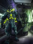 Rating: s
ID: 2382422
Date: 2020-08-23 17:09:32 -0400
Status: active
Score: 30
2011 alien anthro anubian_jackal armor biomechanical biped black_body black_claws body_armor bulge canid canine canis claws clothing codpiece containment_tube dragging drxeno duo future futuristic glowing glowing_eyes hi_res inside jackal kidnapping laboratory looking_at_another machine male mammal mask medical_instrument muscular muscular_male oxygen_mask power_armor red_eyes science_fiction scientific_instrument seito_akai skinsuit spacesuit stasis stasis_chamber synthetic tail technophilia tight_clothing todex toe_claws trapped walking post #2382422