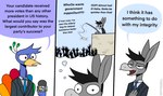 Rating: s
ID: 2862080
Date: 2021-08-03 19:26:09 -0400
Status: active
Score: 223
2021 anthro asinus avian beak bird clothed clothing comic democrat_donkey dialogue don_kennedy donkey duo english_text equid equine fishing_rod galliform happyroadkill hi_res indian_peafowl male mammal money msnbc_peacock nbc necktie news peafowl phasianid political_cartoon politics suit text post #2862080