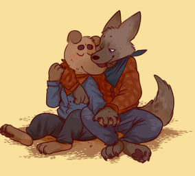 anthro barefoot canine clothed clothing cowboy coyote dog duo front_view fully_clothed glitter_trap_boy hi_res interlocked_fingers male male/male mammal neckerchief romantic_couple sheriff_dogo signature sitting
Rating: Safe
Score: 1
User: Damien-The-Red-Panda
Date: June 22, 2017 anthro barefoot canine clothed clothing cowboy coyote dog duo front_view fully_clothed glitter_trap_boy hi_res interlocked_fingers male male/male mammal neckerchief romantic_couple sheriff_dogo signature sitting
Rating: Safe
Score: 1
User: Damien-The-Red-Panda
Date: June 22, 2017