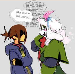 Rating: s
ID: 5754188
Date: 2025-08-03 17:46:02 -0400
Status: active
Score: 44
aged_up ambiguous_gender anthro blush bovid brown_hair caprine clothing curly_hair deltarune duo embarrassed english_text eyewear fingerless_gloves floppy_ears fur glasses gloves gmodlover49 goat hair hair_over_eyes handwear horn human kris_(deltarune) male mammal ponytail ralsei text undertale_(series) white_body white_fur post #5754188