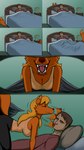 Rating: s
ID: 5380778
Date: 2025-02-17 23:27:53 -0500
Status: active
Score: 128
2025 absurd_res afterimage anthro bed bedside_table blonde_hair breasts canid canine cleavage clothed clothing colored comic digital_media_(artwork) dipstick_ears dipstick_tail duo ear_markings faceless_character faceless_male female first_person_view fox furniture furniture_lamp hair hi_res human human_on_anthro ill interspecies kissing lying lying_on_bed male male/female mallory_renard mammal markings motion_lines multicolored_ears on_bed open_mouth orange_body redout romantic shaded sharp_teeth shirt sneaking tail tail_markings tank_top teeth topwear under_blanket post #5380778