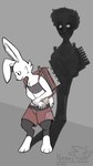 Rating: s
ID: 5582485
Date: 2025-05-18 22:05:44 -0400
Status: active
Score: 7
9:16 accordion ambiguous_gender anthro backpack bottomwear clothing duo hare hi_res humanoid lagomorph leggings legwear leporid looking_away looking_down mammal musical_instrument nervous rabbit shadow_creature shorts wraps yumuyumu post #5582485