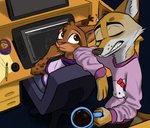 Rating: s
ID: 2292790
Date: 2020-06-13 16:48:22 -0400
Status: active
Score: 29
2020 anthro brown_body brown_eyes brown_fur canid canine canis chair cheek_tuft clothed clothing coffee_mug coyote creating_art desk digital_media_(artwork) drawing_tablet duo ear_tuft electronics eyes_closed facial_tuft felid feline fully_clothed fur furniture head_tuft heart_symbol hello_kitty_(character) hello_kitty_(series) high-angle_view interspecies lynx mammal marc_(theblueberrycarrots) markings moses_(samur_shalem) neck_tuft pencil_(object) sanrio sitting spots spotted_body spotted_fur table teeth theblueberrycarrots tired tuft post #2292790