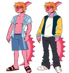 Rating: s
ID: 5151661
Date: 2024-10-31 14:46:35 -0400
Status: active
Score: 2
2024 5_fingers 5_toes abs absurd_res aloha_shirt anthro athletic athletic_anthro athletic_male blue_clothing blue_swimming_trunks blue_swimwear bone_frill cavemanon_studios clothing digital_drawing_(artwork) digital_media_(artwork) dinosaur feet fingers footwear frill_(anatomy) hadrosaurid hair hi_res jacket letterman_jacket long_tail looking_at_viewer magenta_body magenta_scales male orange_hair ornithischian ornithopod parasaurolophus pattern_clothing pattern_shirt pattern_topwear pecs pink_body pink_scales prehistoric_species reptile sandals scales scalie shirt shoes short_hair simple_background smile sneakers snoot_game snout solo spiked_tail spikes spikes_(anatomy) spoopy's_art_slave swimming_trunks swimwear tail toes tommy_(snoot_game) topwear white_background witchpanda yellow_eyes post #5151661